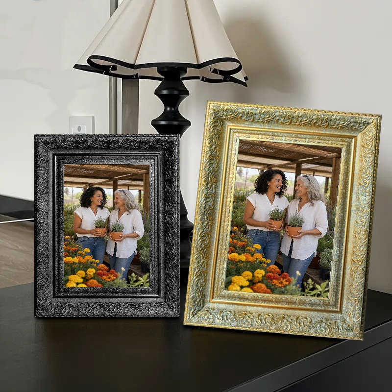 Cadre photo 8 pièces x 8 po or antique 8 pièces, Antique Gold, 1, 8" W x 10" H