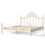 Grand lit plateforme avec tête de lit chic, structure de lit en bois massif avec support à lattes, pas de sommier tapissier et conception basse à terre, beige-130175713-130175699