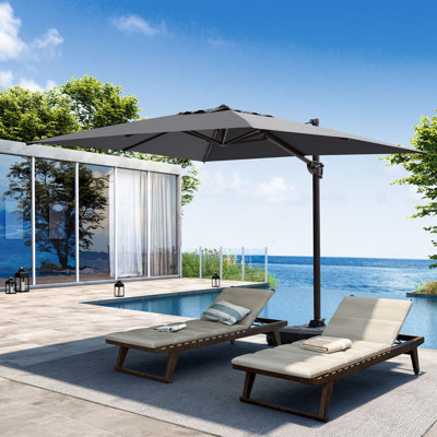 Herrell 11' x 9' Rectangular Cantilever Umbrella without Weighted Base