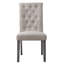 Ensemble de 2 chaises d'appoint en lin beige et gris Yabeina