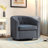 Palopo 29.5" Wide Modern Linen Upholstered Swivel Tufted Recessed Arms Accent Chair (Set of 6)-107731842