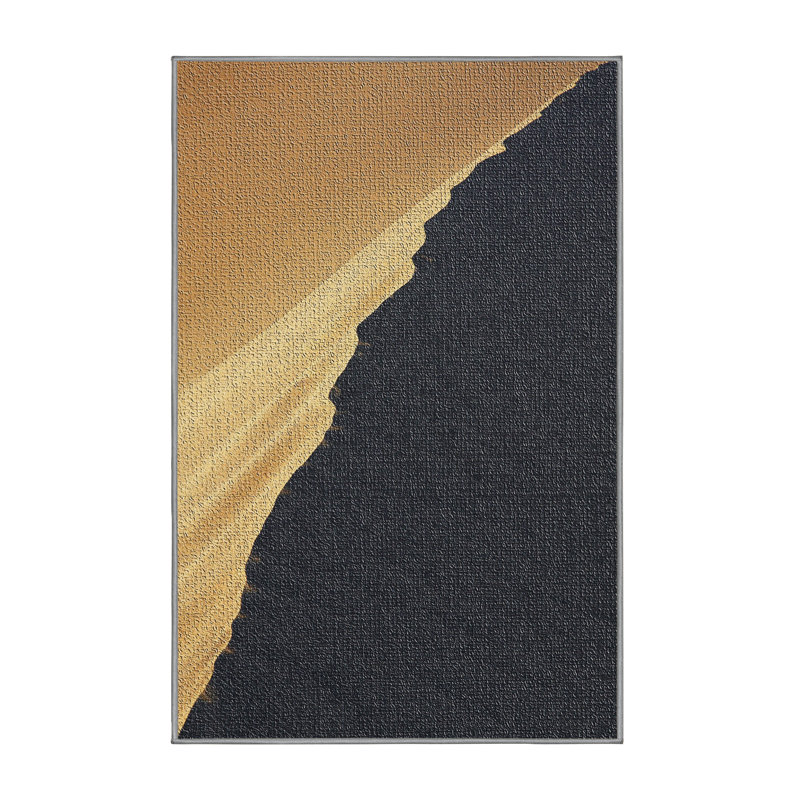 Tapis de style 62 noir style, Rectangle 5 pi x 7 pi