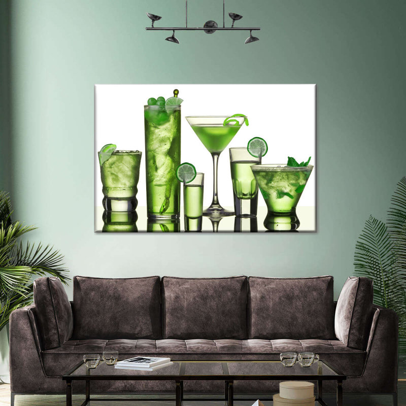 Green Lime Cocktail, reproduction sur toile, H 32 po x l 48 po x P 1,25 po
