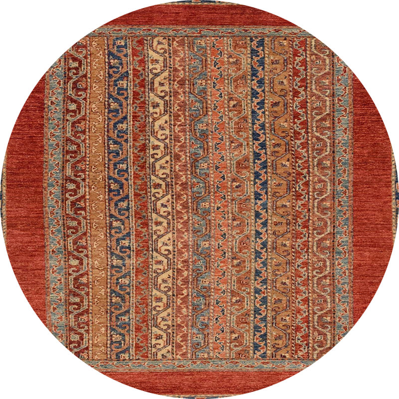 Abstract Indoor Rug, Round 8'