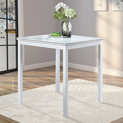 Table carrée à hauteur de comptoir pour 4 personnes