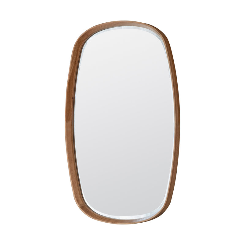 Carles Wood Flat Wall Mirror, Oak