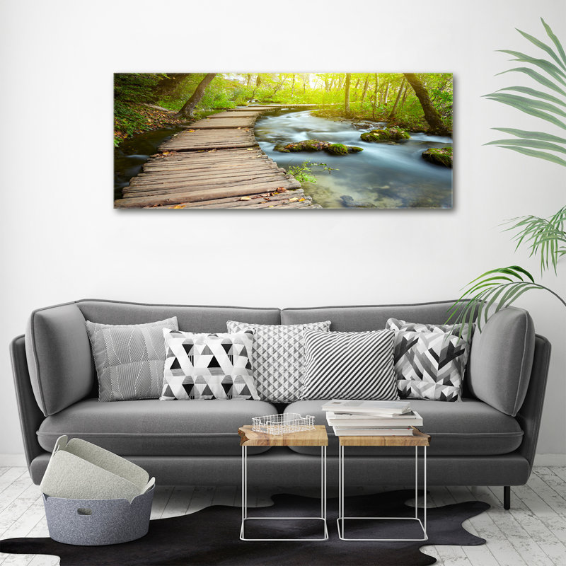 Path By The River - Wrapped Canvas Print