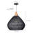 Briena 1 - Light Black Rattan Dome Pendant-1511693180