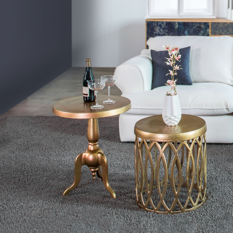Alfred End Table, Copper coloured, 54cm H x 46cm W x 46cm D