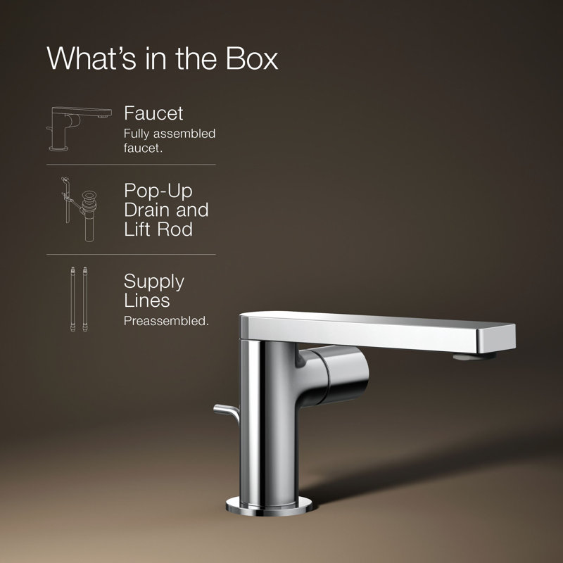 Single-Handle Bathroom Faucet, Polished Chrome