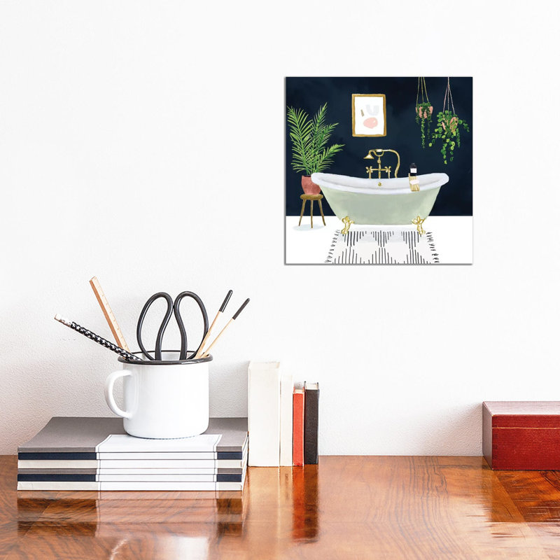 Boho Bath I by Victoria Borges - Wrapped Canvas Gallery-Wrapped Canvas Giclée, 30.48 cm H x 30.48 cm W