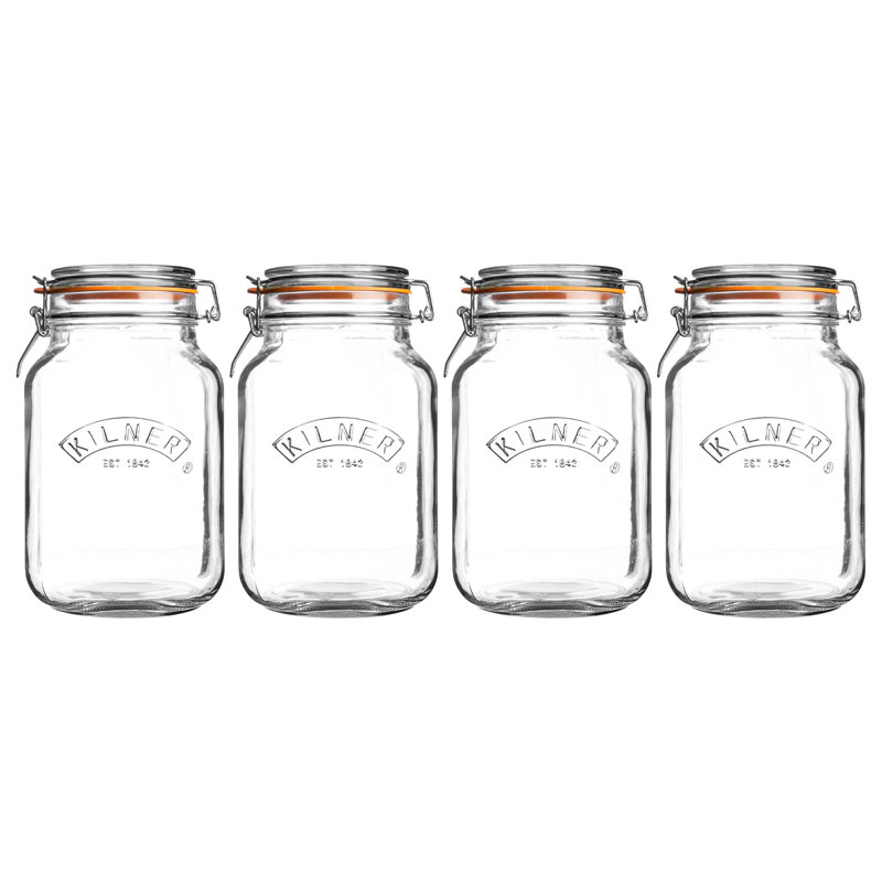 Kilner clip top square jar, 1.5L, 4