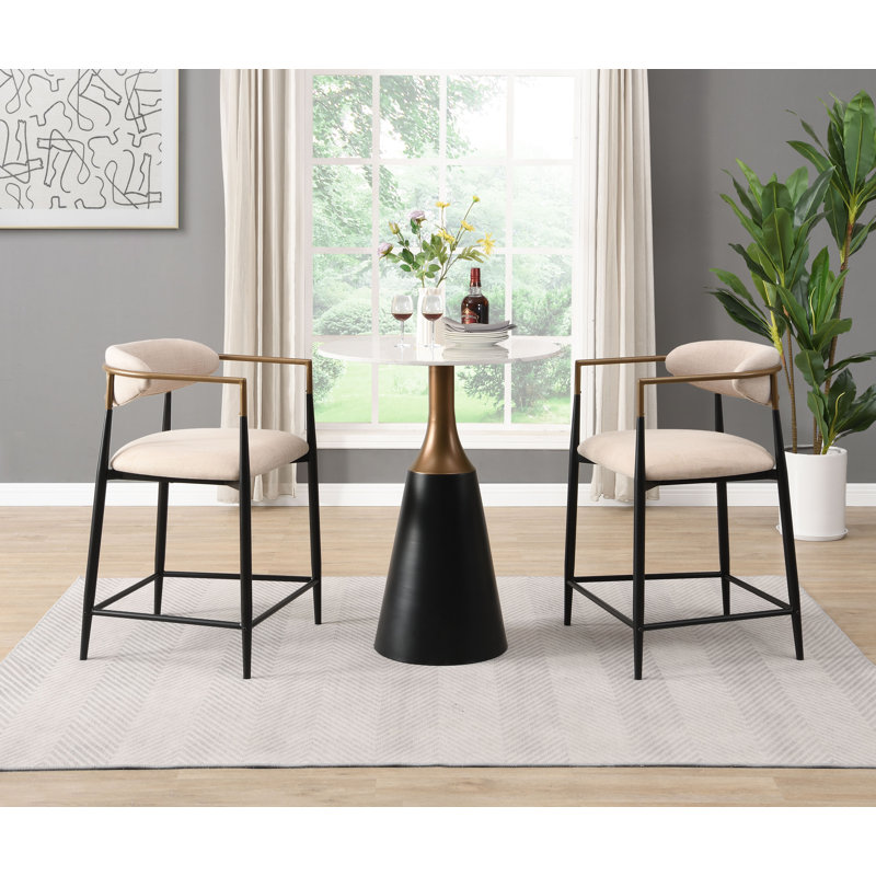 Aranza 3-piece Counter Height Table Set, Beige