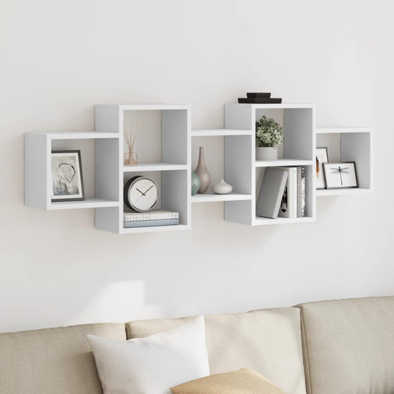 Roakes Floating Shelf, White, 42cm H x 129cm W x 18cm