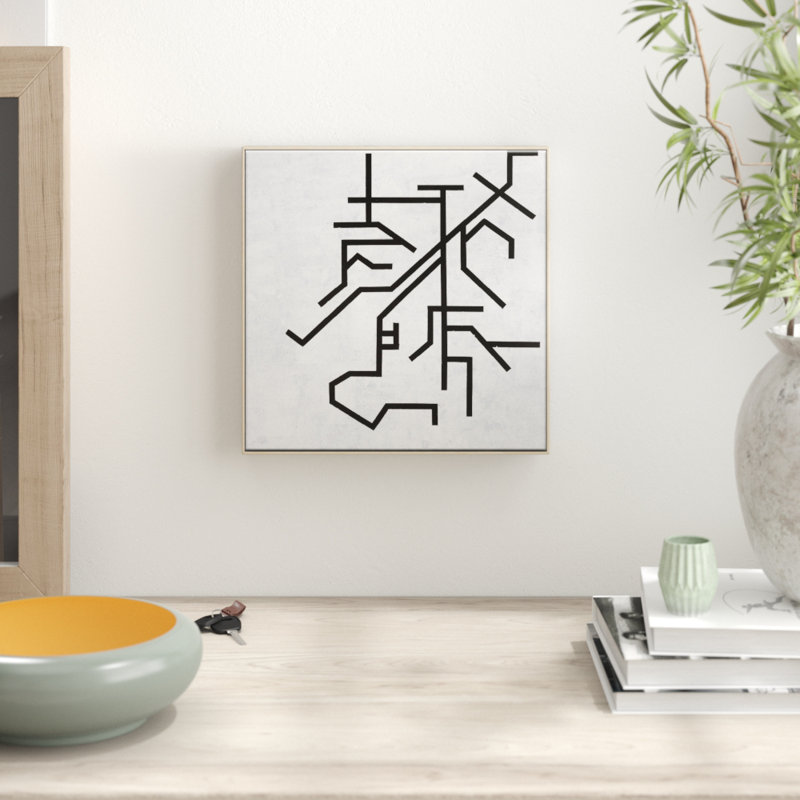 Geometric 4 by Chalie MacRae - Print on Canvas, 102cm H x 102cm W, Timber
