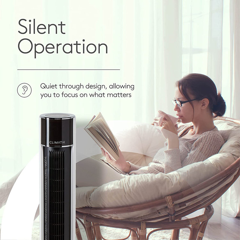 Climatik 43-inch XL Ultra Quiet Tower Fan, 6 Speed Settings, Remote Control, Timer & 3 Wind Modes