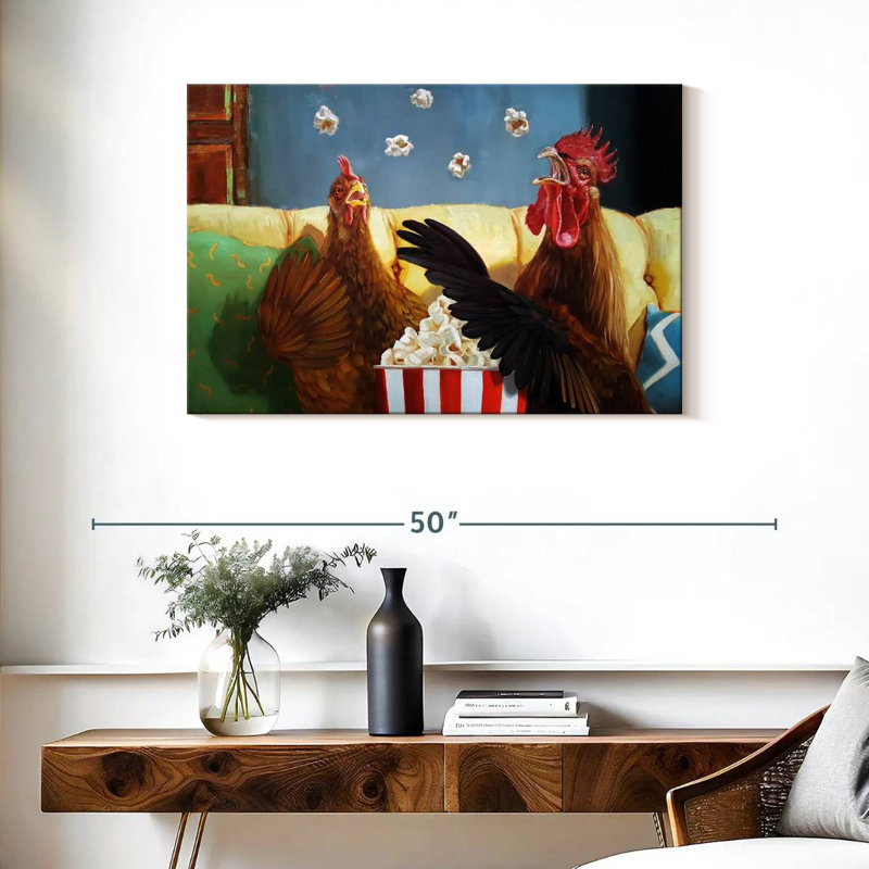 Popcorn Chickens, H 24 po x l 36 po