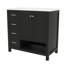 Meuble-lavabo de 36 po avec lavabo en céramique, meuble-lavabo moderne avec 2 tiroirs, portes à fermeture en douceur et tablette ouverte, meuble de salle de bain autoportant en bois massif-1262863520