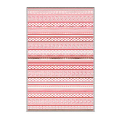 Stylish Hall Carpet, 2.6 x 6.6 Feet, 100% Polyester, 0.3 in Pile Height | Antibacterial, Non-Slip PVC Felt Dot Underside | 3D Digital Print, Machine Washable, Ideal for Entryway & Living Spaces