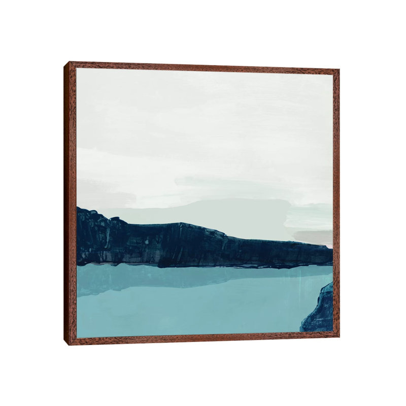 Silent Water by Tom Reeves - Painting on Canvas, Classic Brown Wood Framed, 45.72cm H x 45.72cm W x 3.81cm D