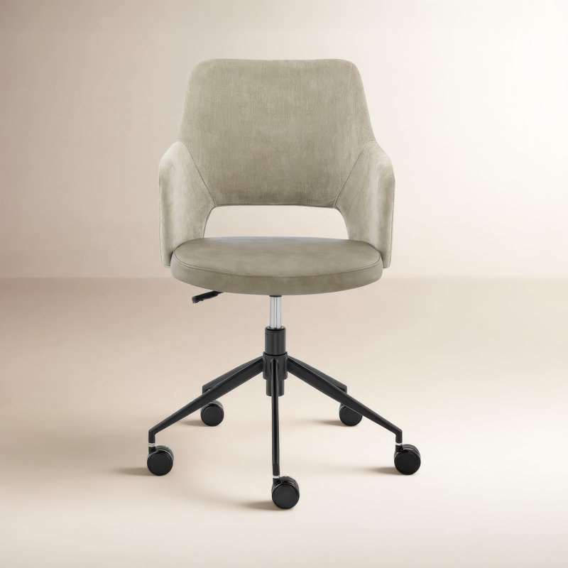 Celena Task Chair, Gray Faux Leather