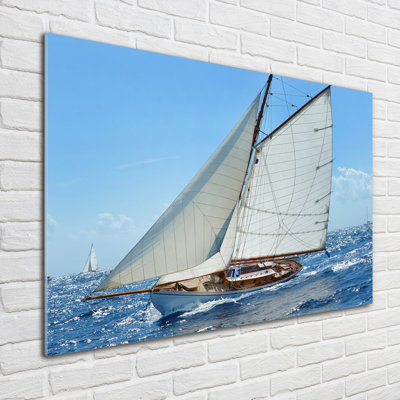 Yacht - No Frame Print on Glass