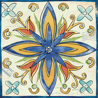 " Tuscan Sun Tiles I Talavera " by Anne Tavoletti Painting Print