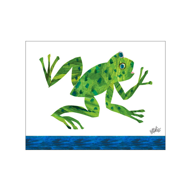 Art sur toile grenouille par eric carle