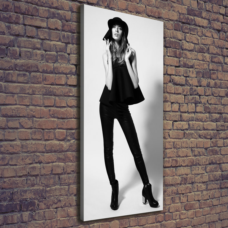 Woman In Black - Wrapped Canvas Print