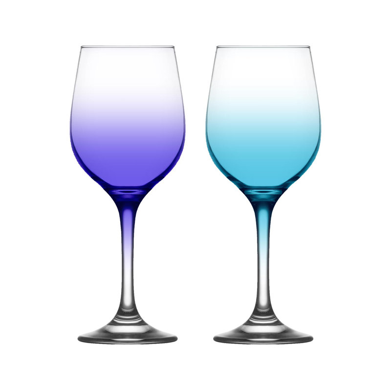LAV Fame Multi Coloured 395ml Wine Glasses - Pack of 12, 6