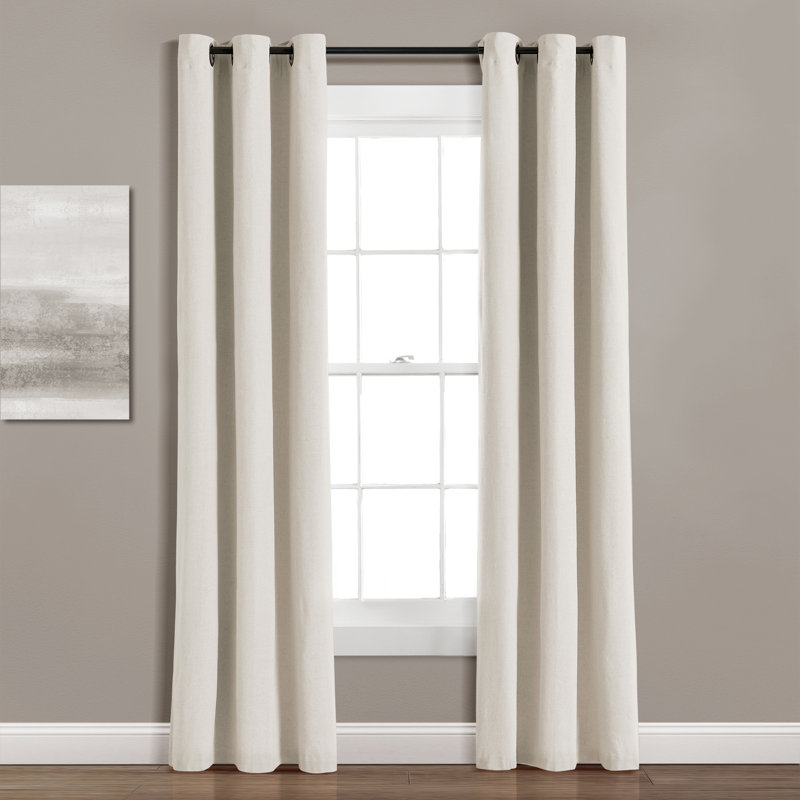 Panneau de rideau de fenêtre occultant avec œillets Lush Décor, Lin clair