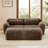 80.3" U-Shaped 2-Seater Sofa with Ottoman-1179950350