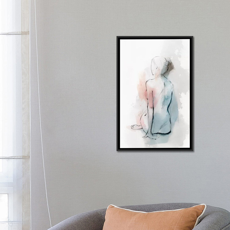 « pastel femme ii », impression sur toile, H 26 po x l 18 po x P 1,5 po, Toile avec cadre noir