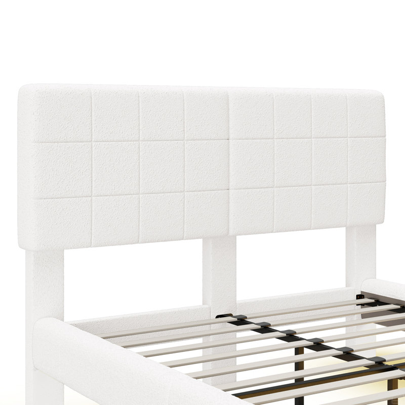 Boucle Floating Bed With Light,Queen