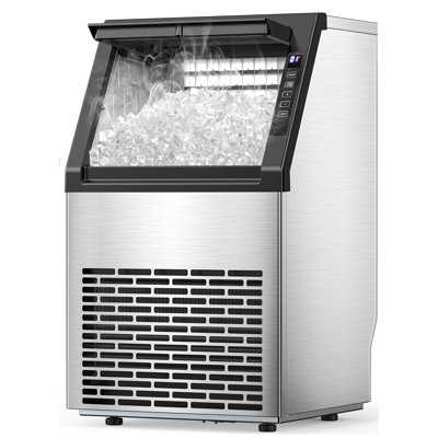 HAVATO 22-Lb Ice Storage 80-Lb Ice Per Day Cubed Ice Maker ( Stainless Steel )