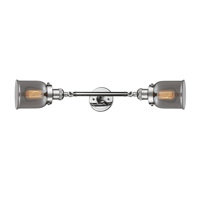 ClipperCove 2 - Light Dimmable Vanity Light, Plated Smoked, Polished Chrome, Bulb Not Included