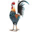 32"H Oversized Metal Rooster Garden Statue with Ground Stake-1160035541