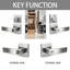 Poignées de porte intérieures, poignées de porte intérieures, poignée de porte en nickel avec levier réversible, serrures de porte à clé identiques pour chambre à coucher, serrures de porte robustes, nickel satiné-126662600-127419125