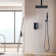 Ceiling Mount Complete Shower Faucet With Pressure Balancing Rough-In Valve