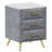 Upholstered Wooden Nightstand Bedside Table With Drawers