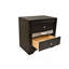 Traditional Style 2 Drawer Nightstand Made With Wood In Black Colour