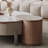 Coffee Table with Saddle Leather Surface