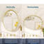 Miroir de salle de bain mural ovale en métal incurvé moderne Juriana-1543154095-1543154090