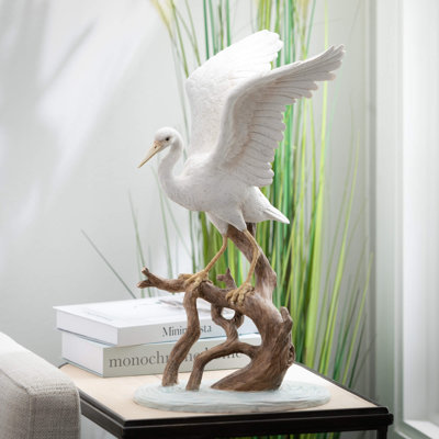 Large Resin Shorebird Figure 19"H; White