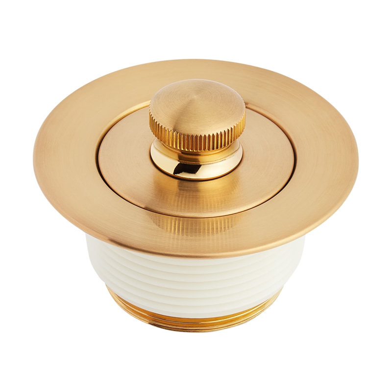 Lift & Turn Tub Drain with Adapter Sleeve - Polished Brass, Polished Brass
