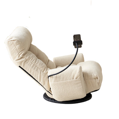 Ergonomic Lounge Chair In Beige With Adjustable Waist And Back Support Leg Rest Relaxing Experience