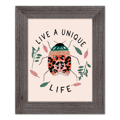 «Unique Life Beetle», reproduction encadrée