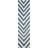 Dhurries Hand Woven Flat Weave Wool/Cotton Chevron Rug in Blue/Ivory-709916207