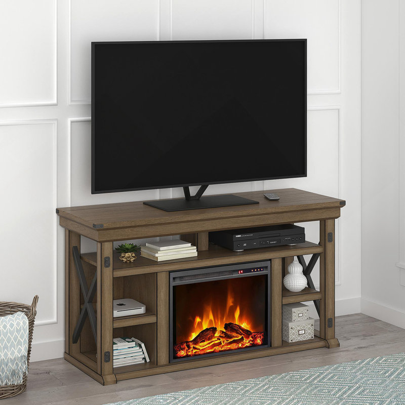 Meuble télé avec foyer pour téléviseur de 60 po ou moins