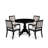 5-pc Table set consists of a Round Table and 4 Texture Polyester stackable Chair - (Finish Option).-550266186